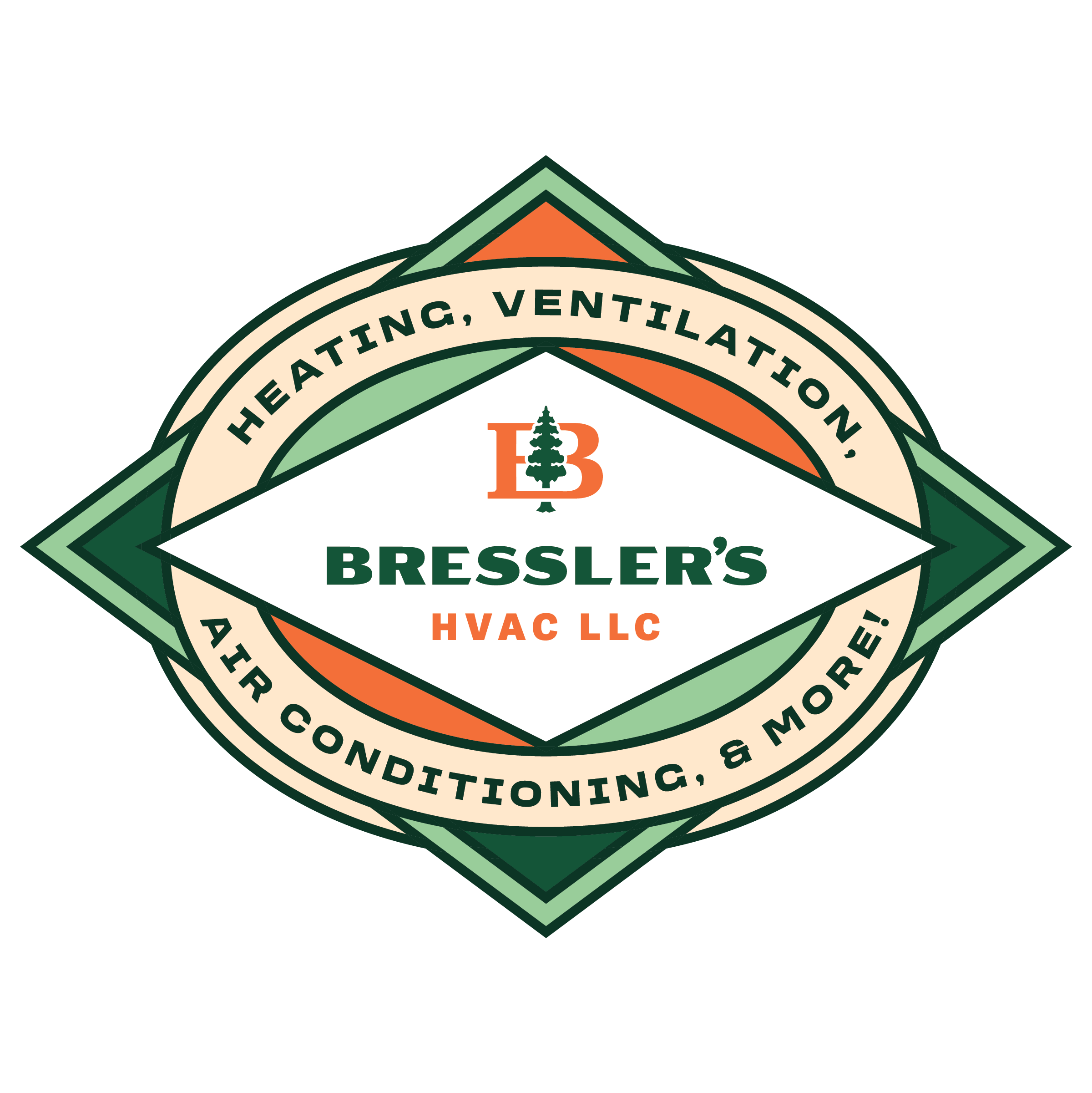 Bressler&rsquo;s HVAC LLC badge: Heating, Ventilation, Air Conditioning, & More